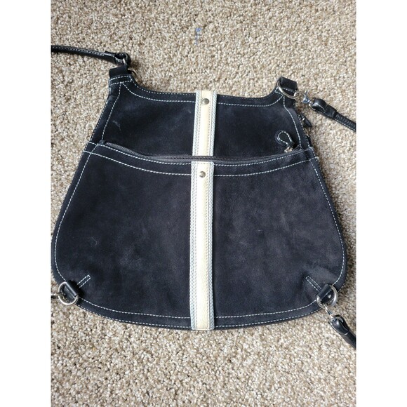 Vintage Cole Haan Black Suede and leather Backpack - Picture 6 of 12